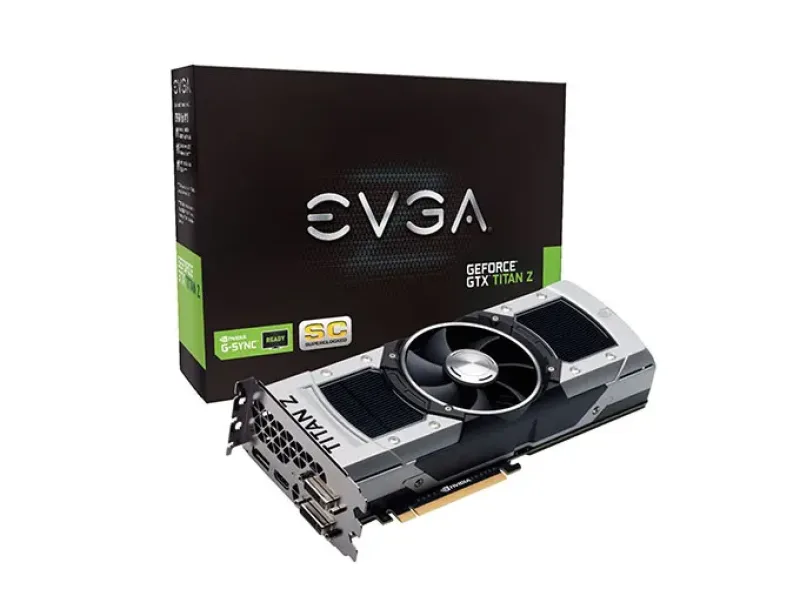 12G-P4-3992-L1 - EVGA GeForce GTX Titan Z SuperClocked 12GB 768-Bit GDDR5 PCI Express 3.0 x16 DVI/ HDMI SLI Support Video Graphics Card