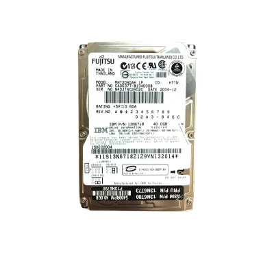 13N6718 - IBM Lenovo 40GB 5400RPM ATA-100 8MB Cache 2.5-inch Hard Disk Drive for ThinkPad