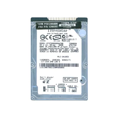 13N6807 - IBM 60GB 7200RPM ATA-100 8MB Cache 2.5-inch Hard Drive