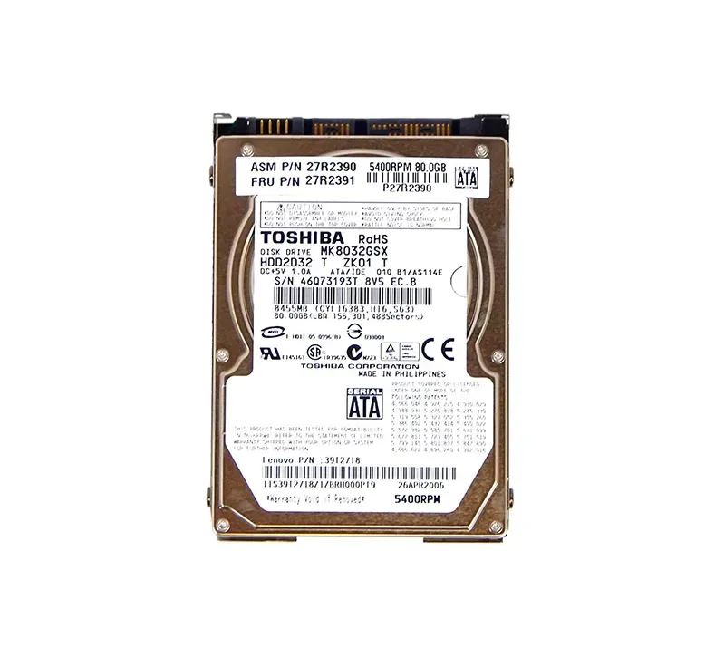 13N6889 - Lenovo 80GB 4200RPM ATA-100 2.5-inch Hard Drive