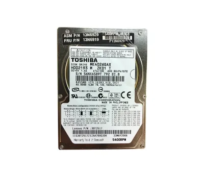 13N6929 - IBM Lenovo 40GB 5400RPM ATA-100 16MB Cache 2.5-inch Hard Disk Drive for ThinkPad
