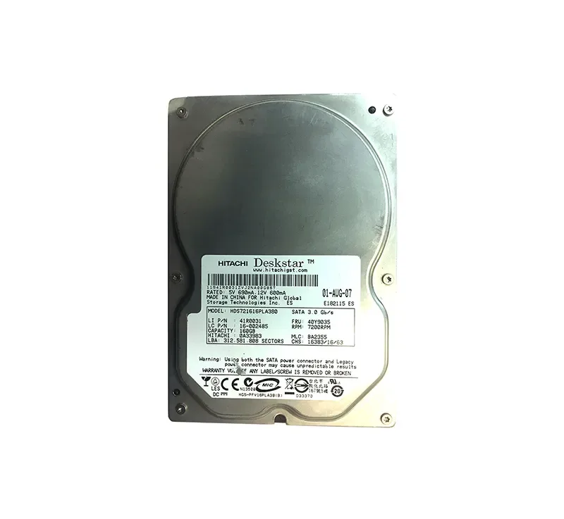 16-002485 - Lenovo 160GB 7200RPM SATA 3.5-inch Hard Drive