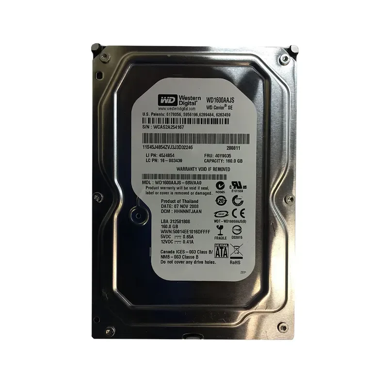 16-003439 - Lenovo 160GB 7200RPM SATA 3.5-inch Hard Drive