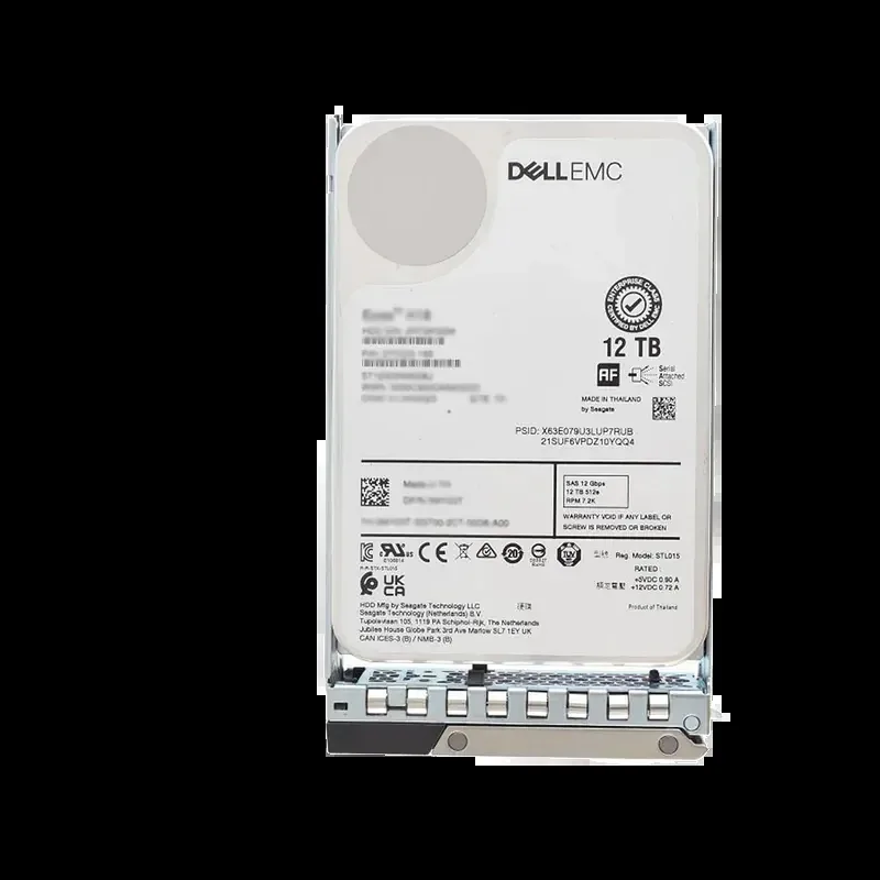 Dell 161-BCJX 12TB 7200RPM 12Gb/s SAS 256MB Cache 512e Hot-Pluggable ISE Nearline 3.5-Inch Hard Drive With Tray For PowerEdge R440/R740XD