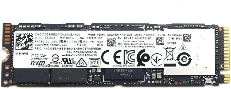 Dell 170G8 512GB Triple-Level Cell PCI Express 3.0 x4 NVMe M.2 2280 Solid State Drive . In Stock