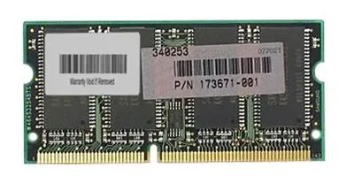 173671-001 - Compaq 256MB PC133 133MHz non-ECC Unbuffered CL3 144-Pin SoDimm Memory Module for EVO N410C
