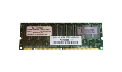 177628-001 - HP 512MB 133MHz PC133 ECC Registered CL3 168-Pin DIMM 3.3V Memory Module