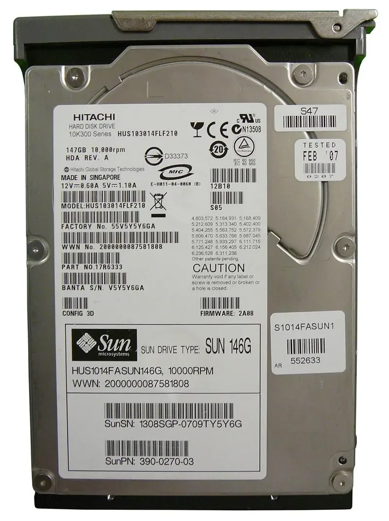 17R6333 - Sun 146GB 10000RPM Fibre Channel 2Gb/s 16MB Cache 3.5-inch Hard Drive