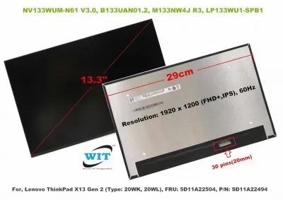 18003908 - IBM Lenovo 13.3-inch (1366 x 768) WXGA LED Panel