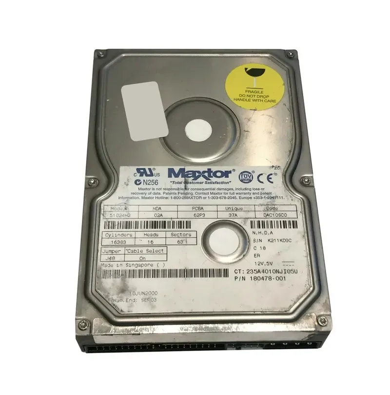 180478-001 - Compaq 10GB 7200RPM ATA-100 3.5-inch Hard Drive