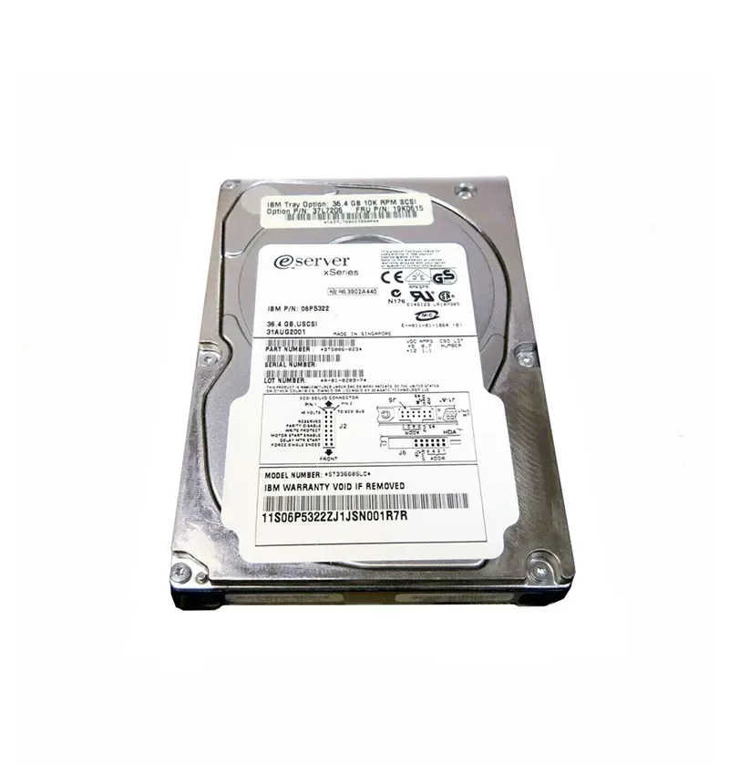 19K0615 - IBM 36.4GB 10000RPM 80-Pin Ultra-160 SCSI 3.5-inch Hot Pluggable Hard Drive with Tray