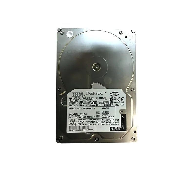 19K1567 - IBM 30GB 7200RPM IDE / ATA-100 3.5-inch 2MB Cache Hard Drive