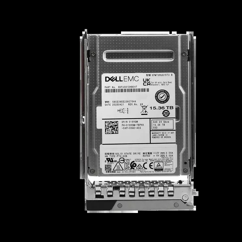 Dell 19VGM Dell 019VGM / 19VGM 15.36TB SAS 24Gb/s 1DWPD Read Intensive ISE Hot-Plug 2.5-inch Solid State Drive