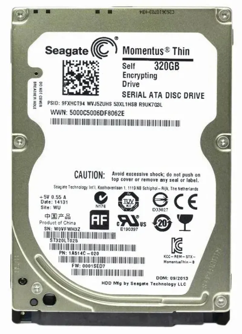 1A514C-020 - HP 320GB 5400RPM SATA 2.5-inch Hard Drive