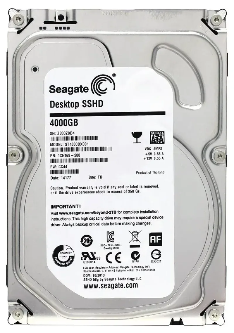 1CE168-300 - Seagate 4TB 7200RPM SATA 6Gb/s 3.5-inch Hard Drive