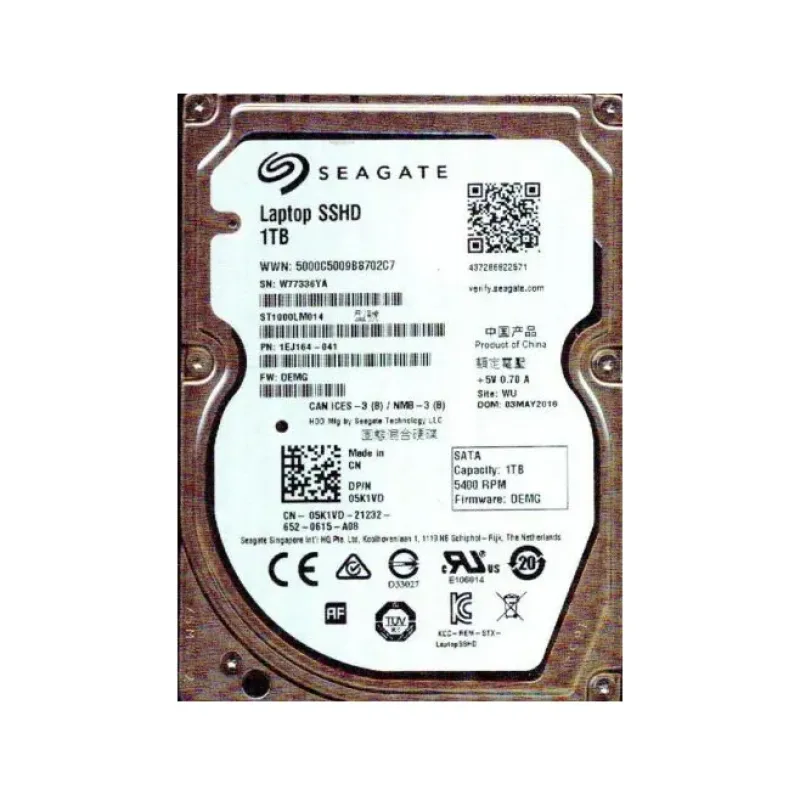 1EJ164-041 - Seagate 1TB 5400RPM SATA 6Gb/s 2.5-inch Hard Drive