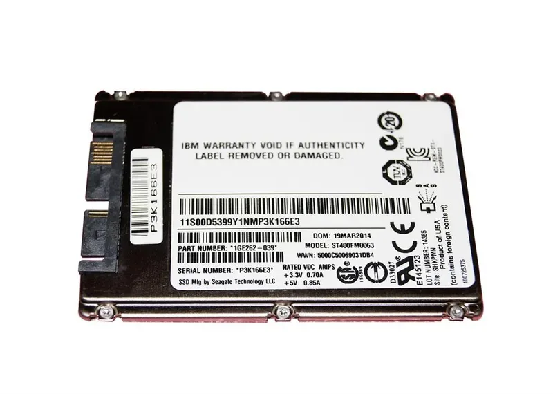 1GE262-039 - Seagate 400GB Multi-Level-Cell SAS 12Gb/s Dual Port 1.8-inch Solid State Drive