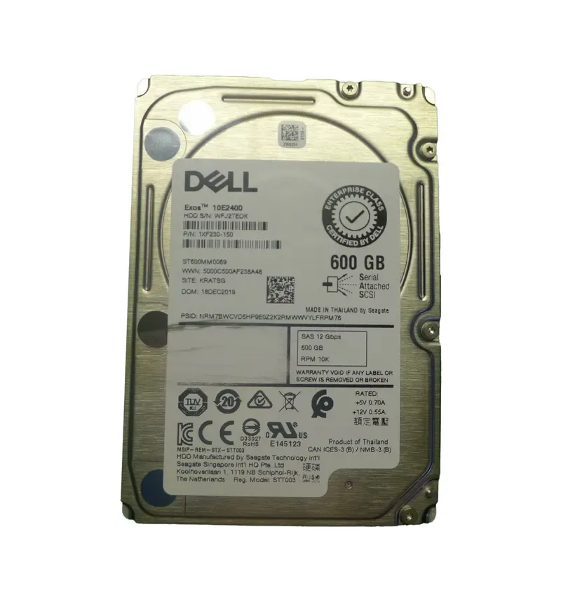 1XF230-150 - Seagate 600GB 10000RPM SAS 12Gb/s 2.5-inch Hard Drive