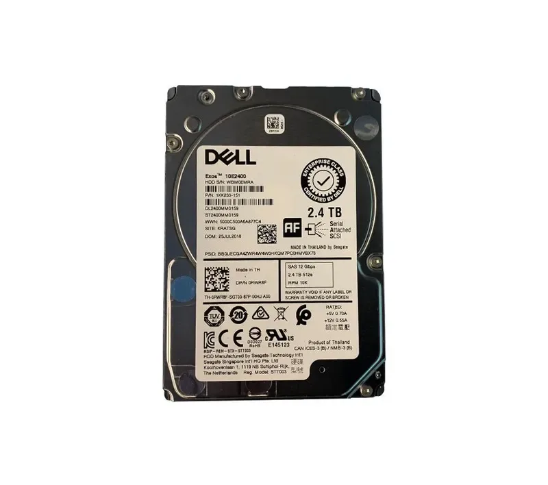 1XK233-151 - Seagate 2.4TB 10000RPM SAS 12Gb/s 2.5-inch 512e Hard Drive with Tray 14th Gen. PowerEdge Server