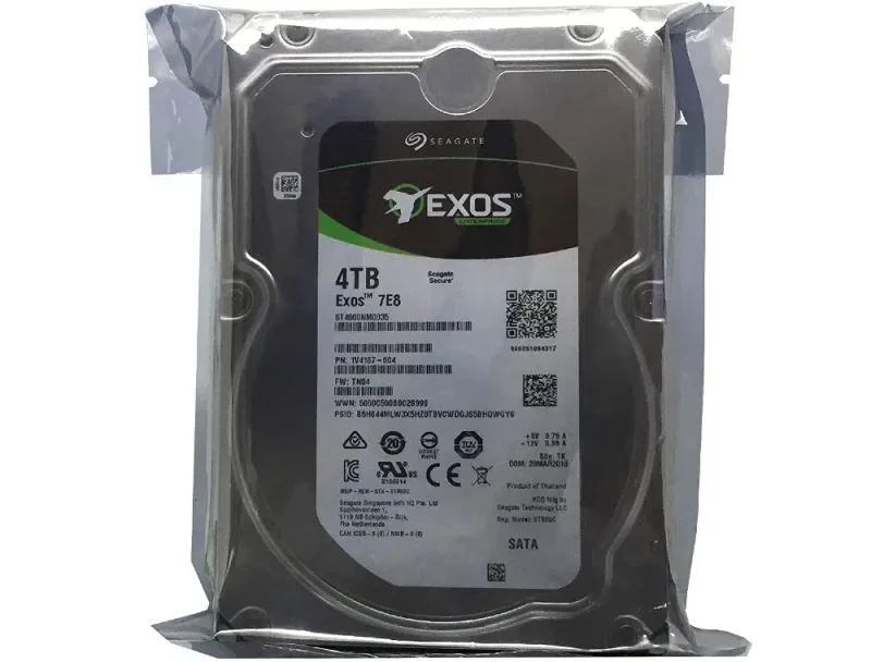 Seagate 1YZ107-004 Exos 7E8 Series 4TB 7200RPM SATA 6Gb/s 128MB Cache (512e) 3.5-Inch Hard Drive. In Stock