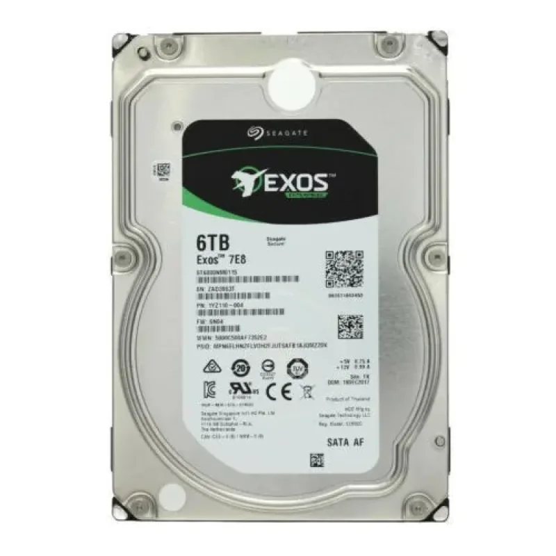 Seagate 1YZ110-005 Exos 7E8 Series 6TB 7200RPM SATA 6Gb/s 256MB Cache (512e) 3.5-Inch Enterprise Hard Drive. In Stock
