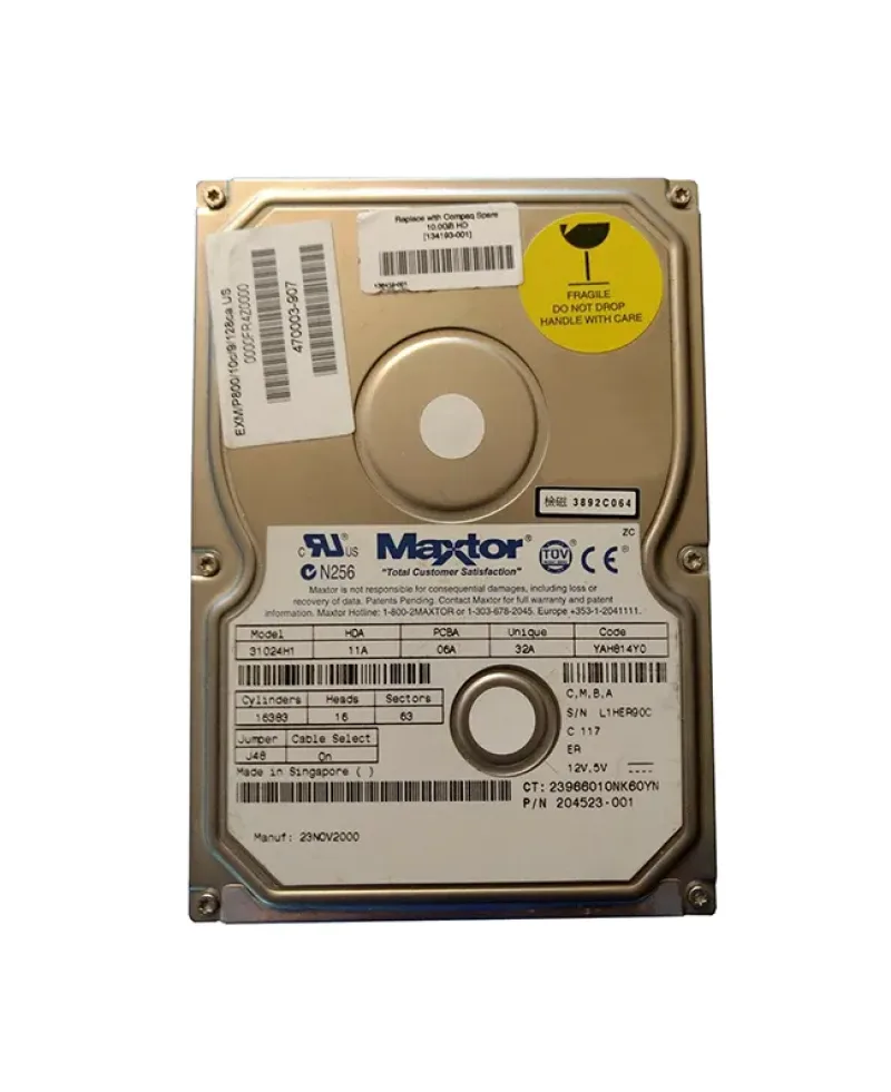 204523-001 - HP 10GB 5400RPM IDE Ultra ATA-100 3.5-inch Hard Drive