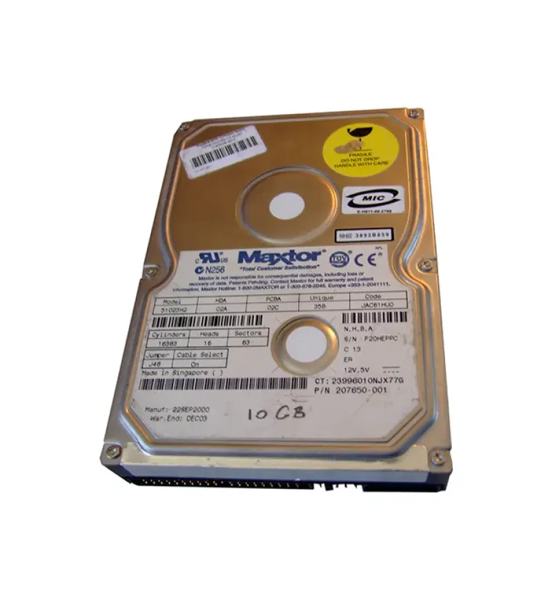 207650-001 - HP 10GB 7200RPM IDE 3.5-inch Hard Drive