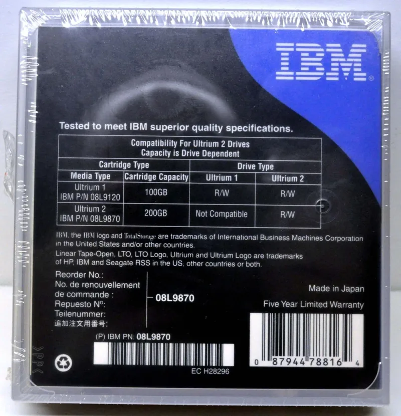 Sony 20LTX200G/BC 20LTX200G/BC LTO Ultrium 2 Data Cartridge with Barcode Labeling - LTO Ultrium - LTO-2 - 200 GB (Native) / 400 GB (Compressed)