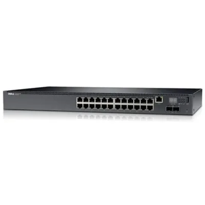 210-ABNV - Dell PowerConnect N2024 24 x Ports 10/100/1000Base-T + 2 x Ports 10 Gigabit Ethernet SFP+ Rack-Mountable 1U Layer 2 Managed Gigabit Ethernet Network Switch