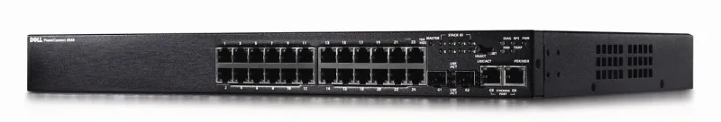 Dell 210-ABPZ Dell EMC 210-ABPZ N3024P 24-Ports PoE+ 10/100/1000Base-T RJ-45 2-Ports SFP+ 2-Ports Combo SFP Layer 3 Managed Rack-mountable Gigabit Ethernet Network Switch