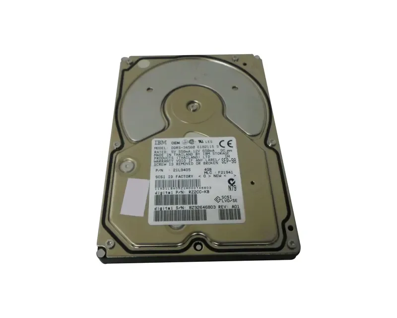 21L9405 - IBM 4GB 7200RPM Ultra Wide SCSI 3.5-inch Hard Drive