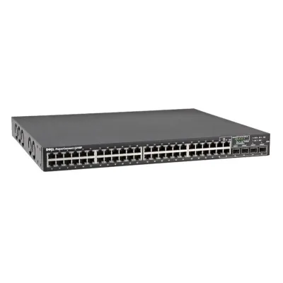 225-2155 - Dell Networking N2048P 48 x Ports 10/100/1000Base-TX PoE+ + 2 x Ports 10GBase-X SFP+ Rack-Mountable 1U Layer 3 Managed Gigabit Ethernet Switch