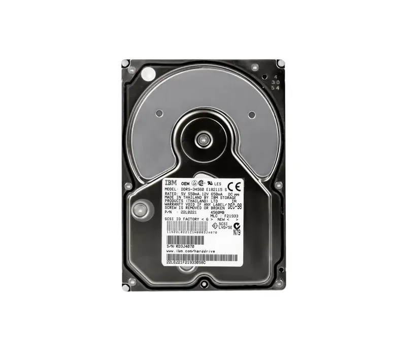22L0221 - IBM Ultrastar 9ES 4.5GB 7200RPM Ultra SCSI 68-Pin 512KB Cache 3.5-inch Hard Drive