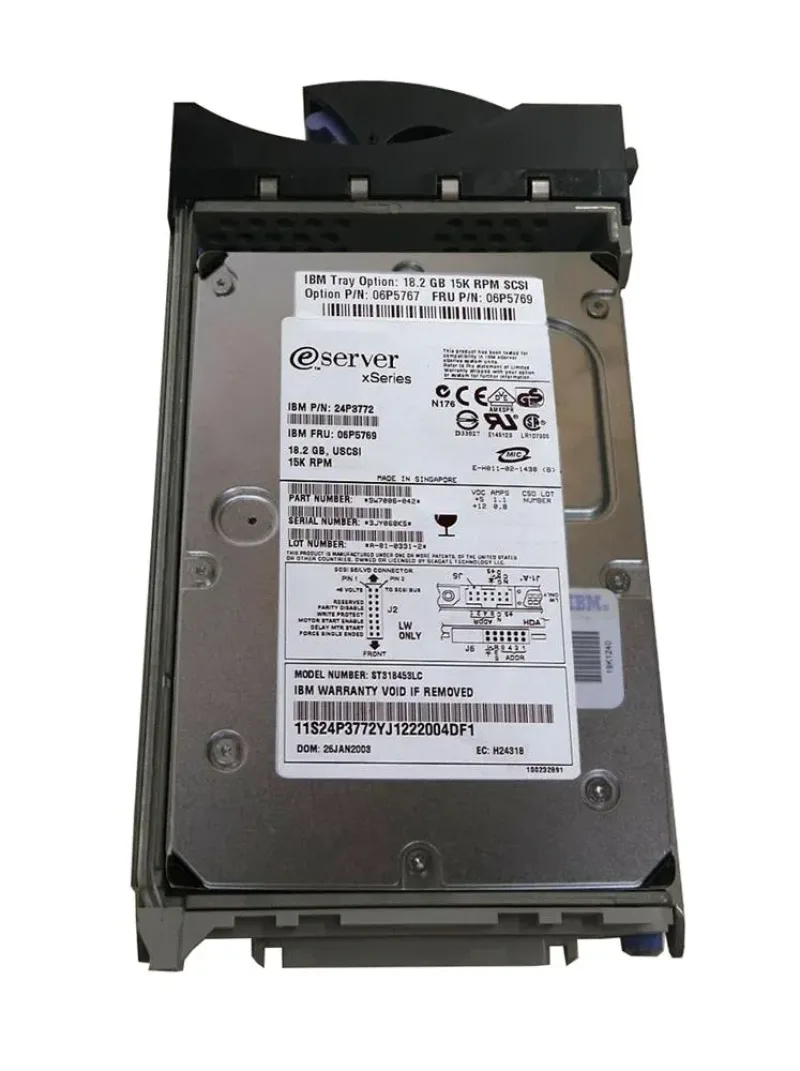 24P3772 - IBM 18GB 15000RPM Ultra 160 SCSI 3.5-inch Hard Drive