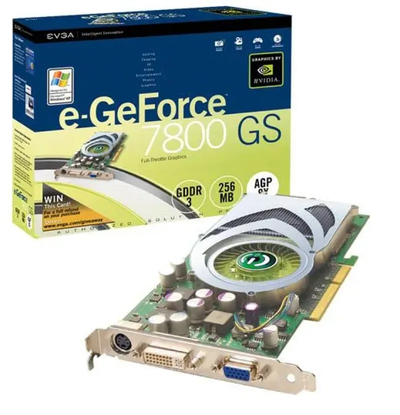 256-A8-N506-R1 - EVGA e-GeForce 7800 GS CO 256MB GDDR3 256-Bit AGP 4X/8X Video Graphics Card