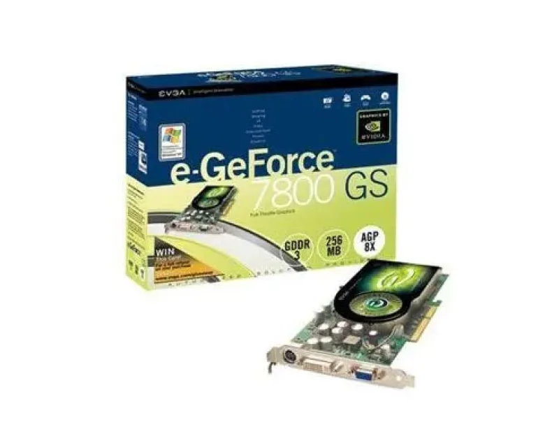 256-A8-N507-KR - EVGA e-GeForce 7800 GS CO 256MB GDDR3 256-Bit VGA/ DVI-I/ HDTV/ AGP 8x Video Graphics Card