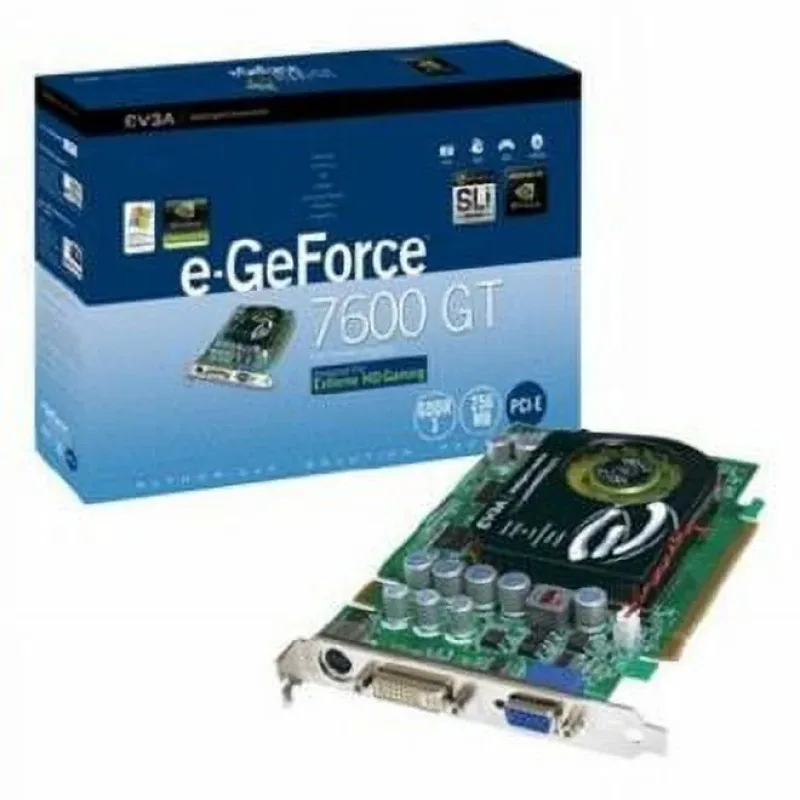 256-A8-N536-CX - EVGA e-GeForce 7600 GS 256MB DDR2 128-Bit Dual-Link DVI-I/ HDTV/ S-Video/ Composite-Output Video Graphics Card