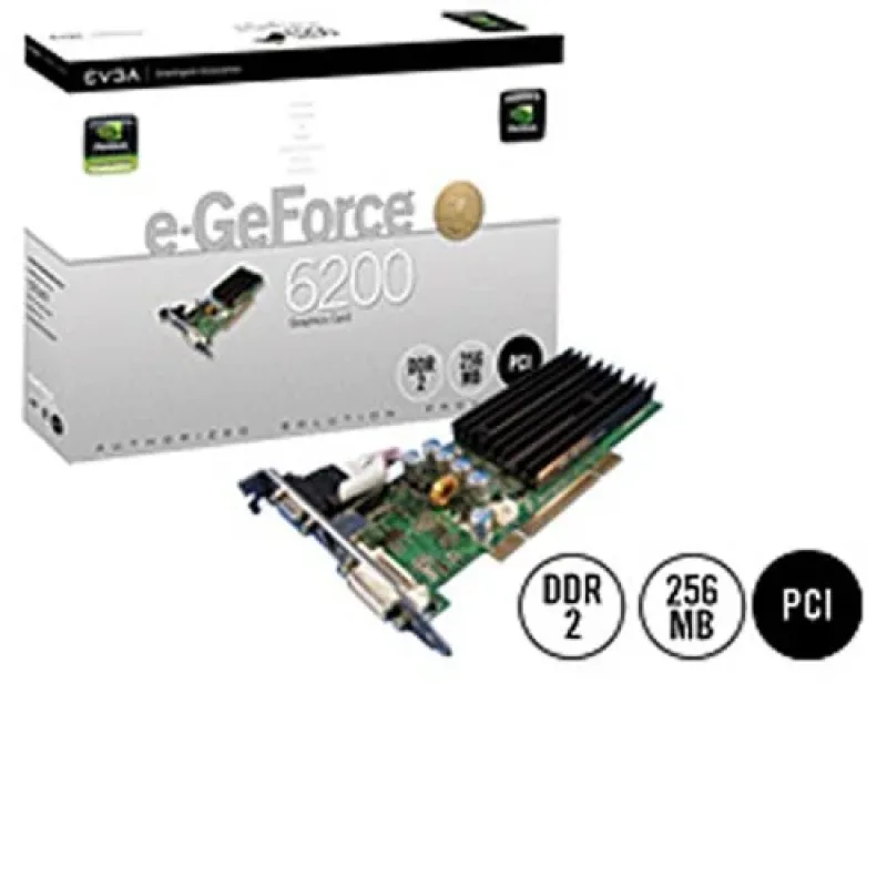256-P1-N399-A1 - EVGA E-GeForce 6200 256MB DDR2 64-Bit PCI Video Graphics Card