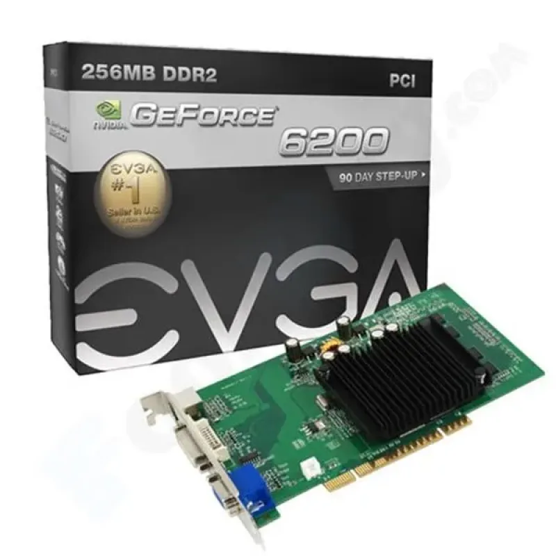 256-P1-N399-EK - EVGA GeForce 6200 256MB GDDR2 64-Bit PCI DVI/ D-Sub/ S-Video Out Video Graphics Card