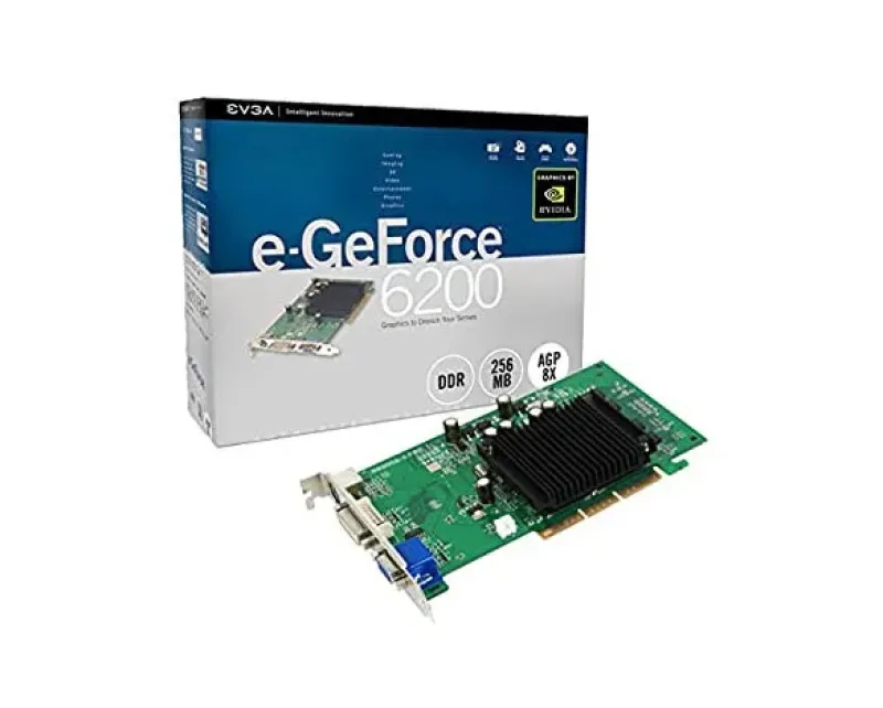 256-P1-N399-KR - EVGA E-GeForce 6200 256MB DDR2 64-Bit PCI Video Graphics Card