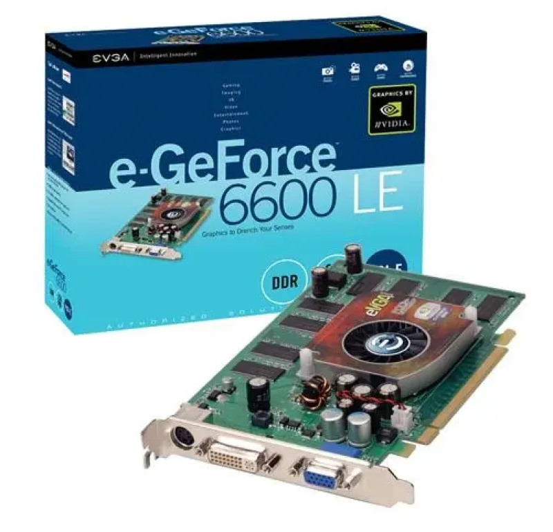 256-P2-N363-R1 - EVGA GeForce 6600LE 256MB 128-Bit DDR PCI Express DVI-I/ VGA/ TV-Out Video Graphics Card
