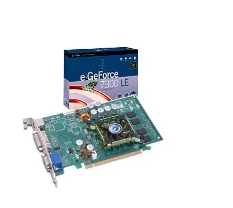 256-P2-N423-R1 - EVGA e-GeForce 7300le 512MB (256MB On-Board) DDR2 64-Bit PCI Express 1.0 x16 VGA Tv-Out Video Graphics Card