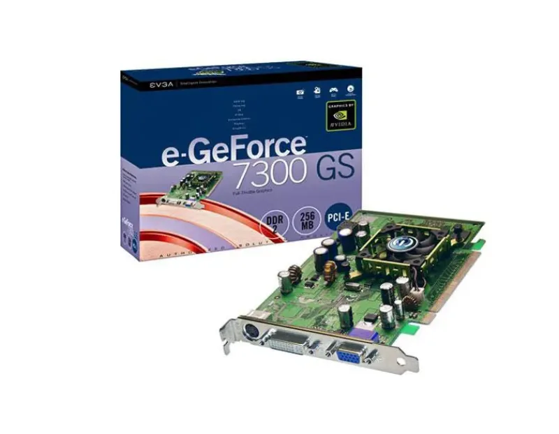 256-P2-N436-KR - EVGA GeForce 7300 GS 256MB DDR2 64-Bit PCI Express x16 DVI-I/ S-Video/ VGA Video Graphics Card