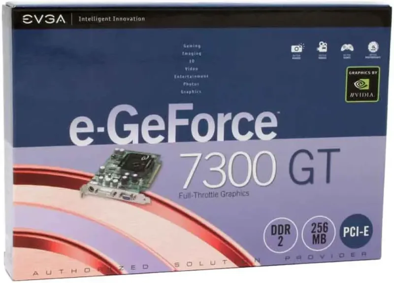 256-P2-N443-KR - EVGA e-GeForce 7300 GT 256MB GDDR2 64-Bit SLI Support PCI Express x16 Video Graphics Card