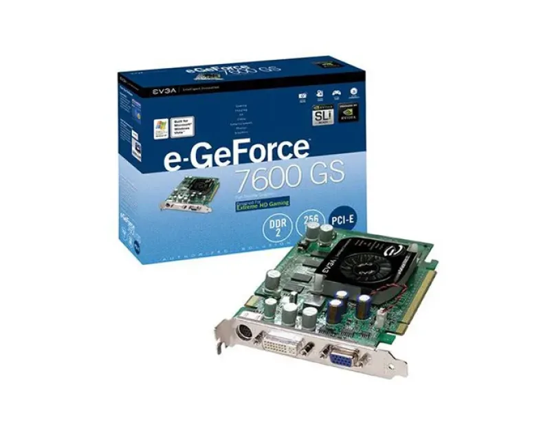 256-P2-N541-KR - EVGA GeForce 7600GS 256MB 128-Bit GDDR2 PCI Express x16 DVI / D-Sub/ VGA / S-Video Out/ SLI Support Video Graphics Card