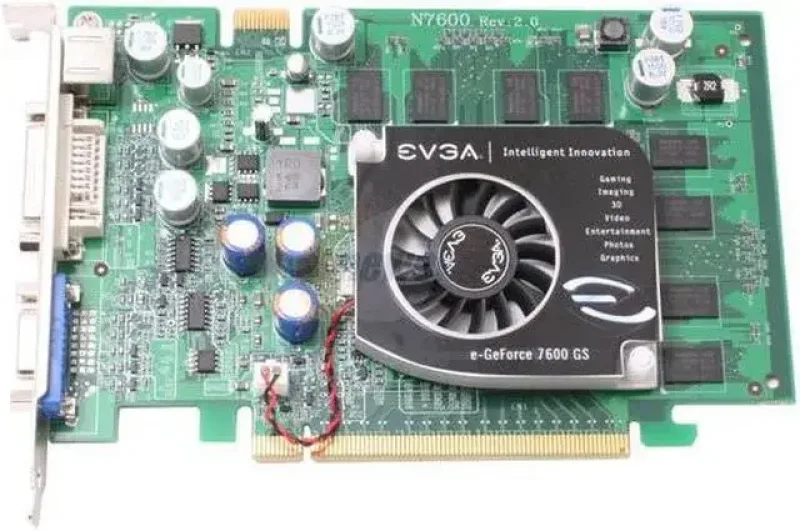 256-P2-N541-LR - EVGA GeForce 7600GS 256MB 128-Bit GDDR2 PCI Express x16 DVI / D-Sub/ VGA / S-Video Out/ SLI Support Video Graphics Card
