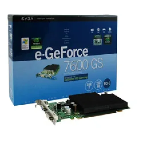 256-P2-N549-TR - EVGA GeForce 7600GS 256MB 128-Bit GDDR2 PCI Express x16 DVI/ D-Sub/ HDTV/ S-Video Out/ SLI Support Video Graphics Card