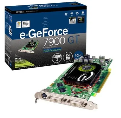 256-P2-N563 - EVGA GeForce 7900 GT 256MB GDDR3 256-Bit SLI Supported PCI Express x16 Video Graphics Card