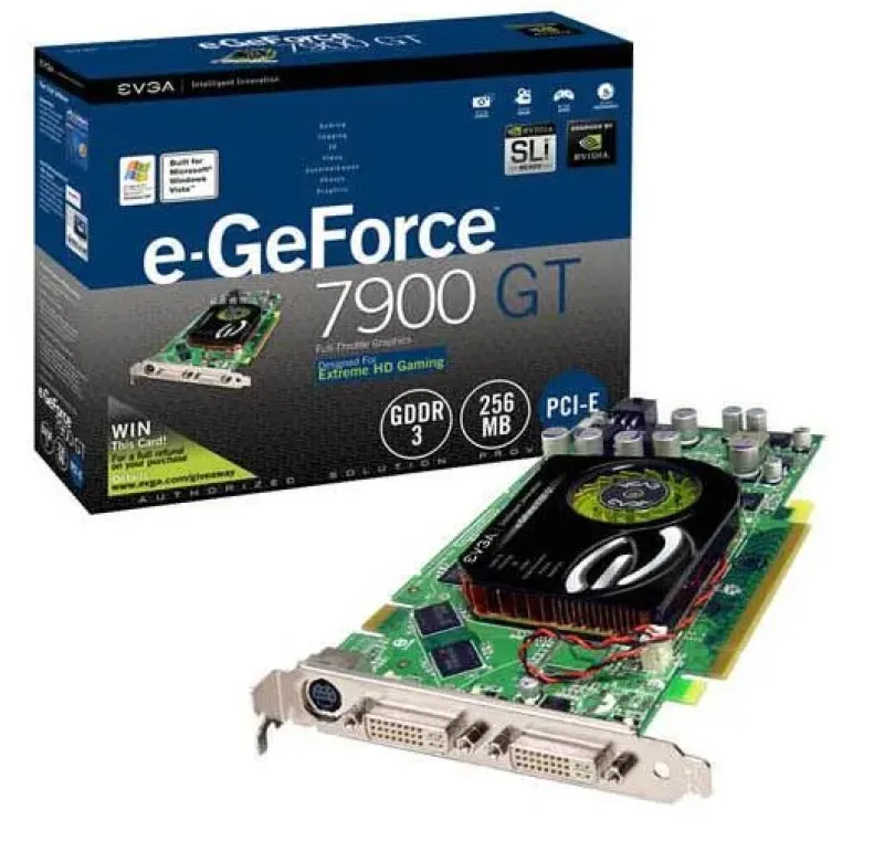 256-P2-N563-TR - EVGA GeForce 7900 GT 256MB GDDR3 256-Bit SLI Supported PCI Express x16 Video Graphics Card