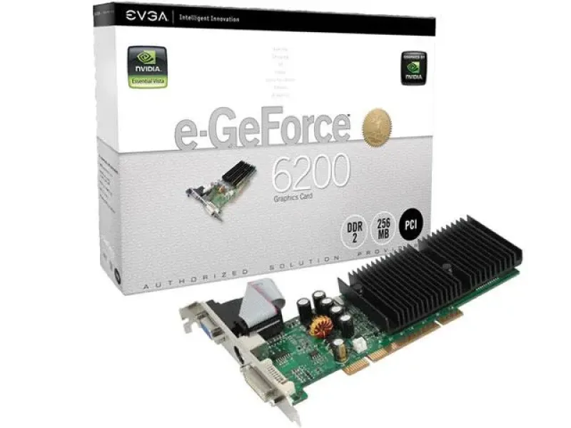 256P1N399DX - EVGA E-Geforce 6200 256MB DDR2 64-Bit PCI Video Graphics Card